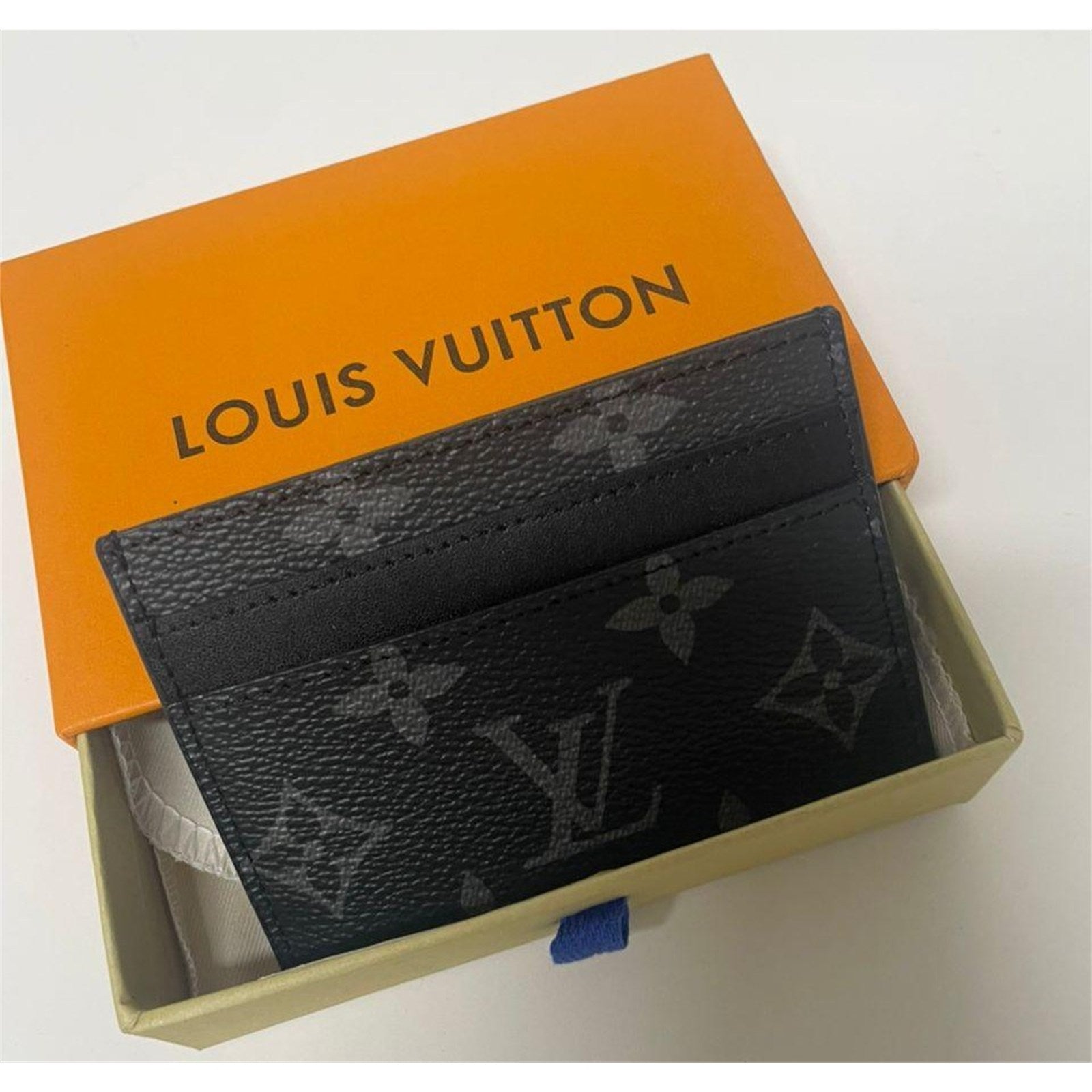 Louis Vuitton Double Black Monogram Canvas Card Holder - photo 2