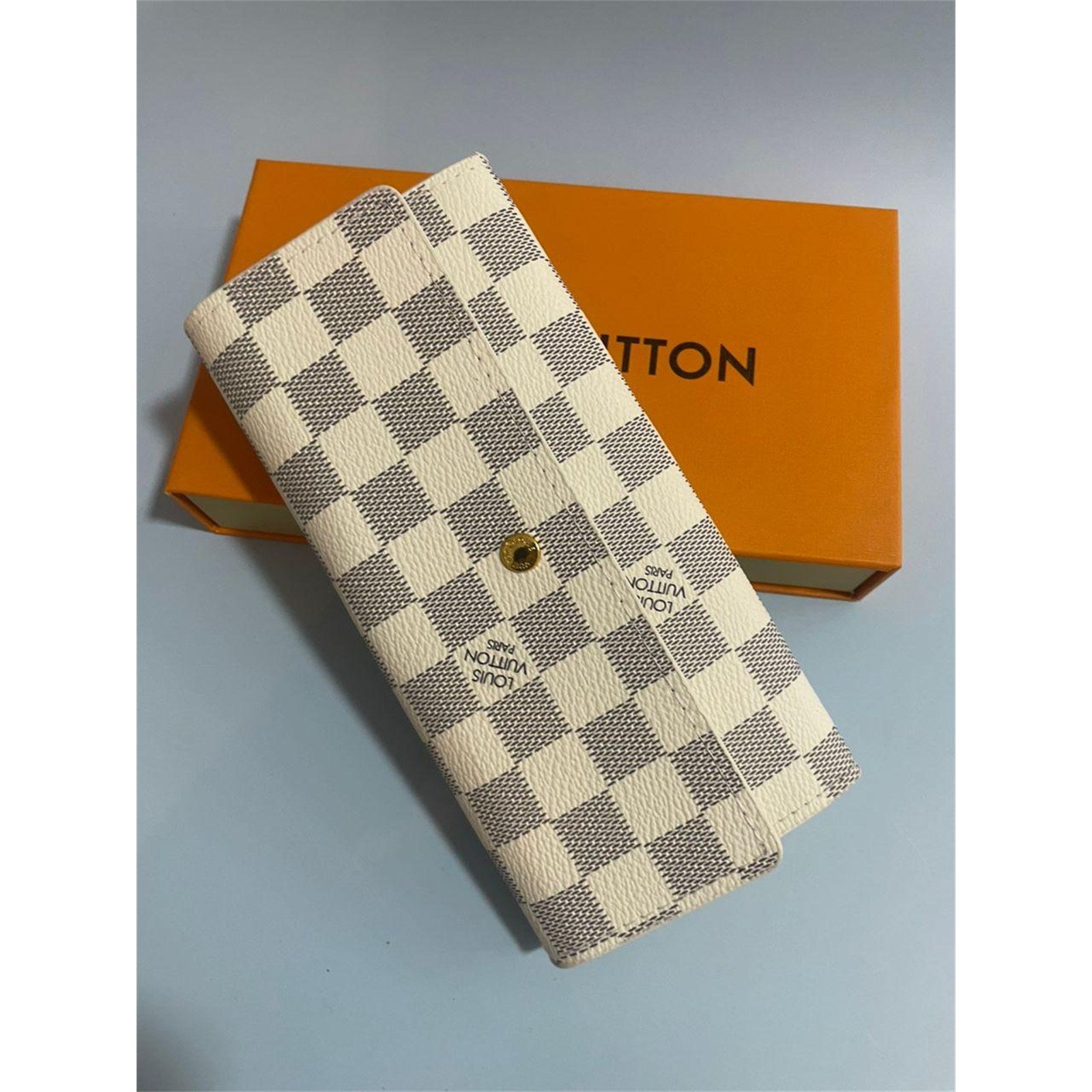 Louis Vuitton LV Long Wallet Portefeuille Sarah White Damier Azur - photo 2