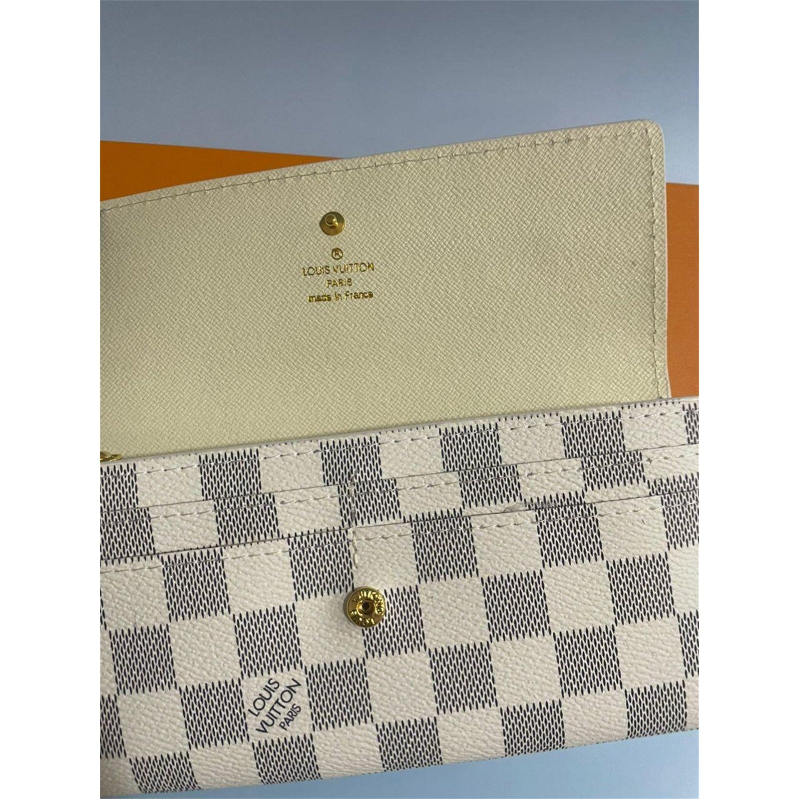 Louis Vuitton LV Long Wallet Portefeuille Sarah White Damier Azur - photo 8