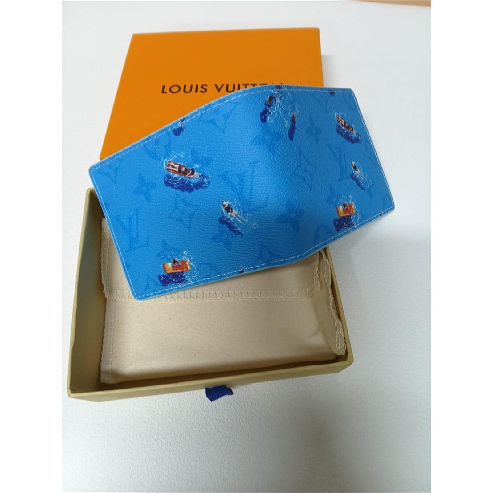 Louis Vuitton Blue Lagoon Slender Wallet Card Holder Monogram Canvas - photo 1