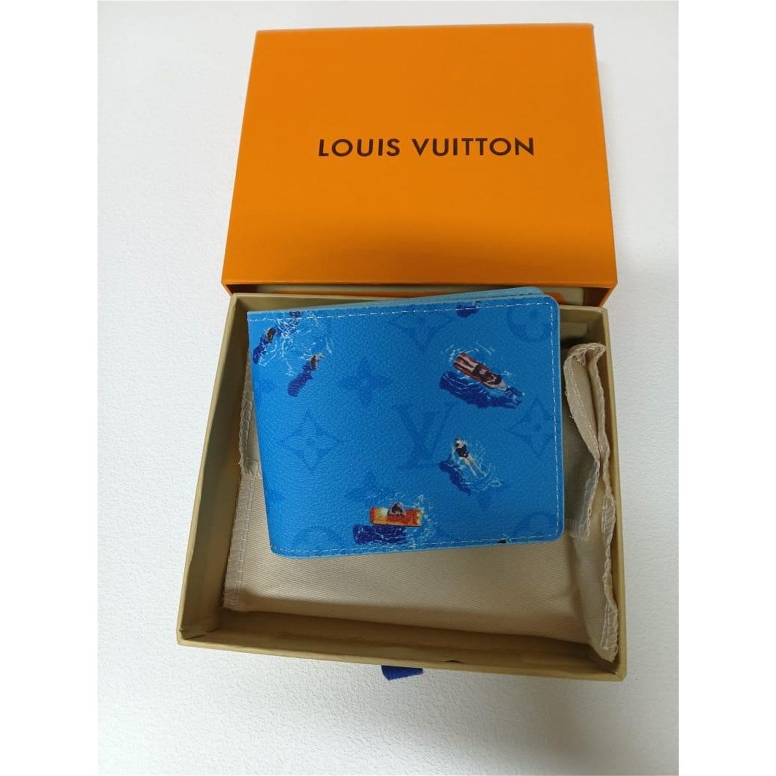 Louis Vuitton Blue Lagoon Slender Wallet Card Holder Monogram Canvas - photo 2