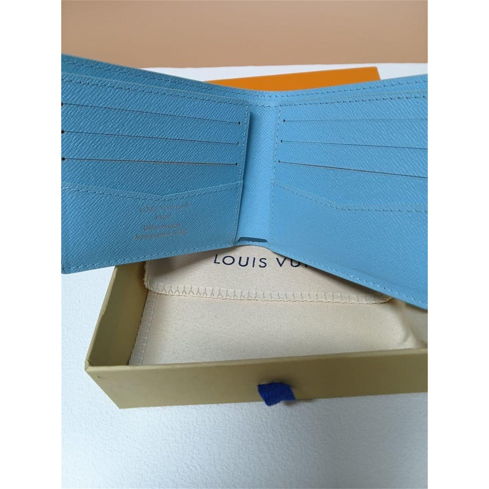 Louis Vuitton Blue Lagoon Slender Wallet Card Holder Monogram Canvas - photo 4
