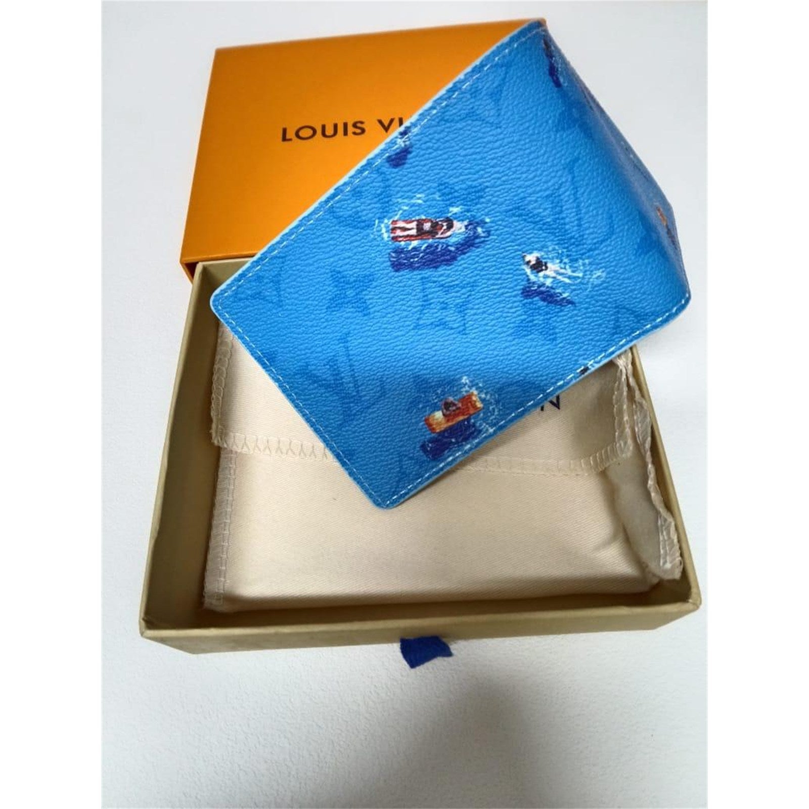 Louis Vuitton Blue Lagoon Slender Wallet Card Holder Monogram Canvas - photo 7