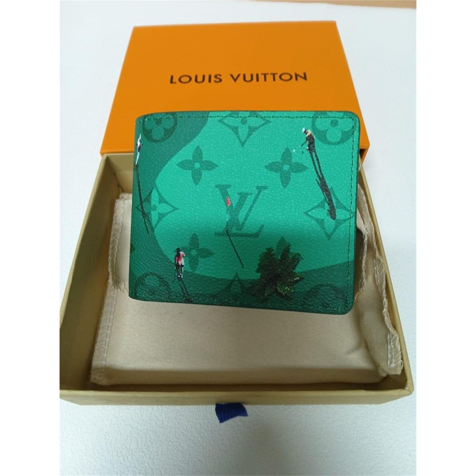 Louis Vuitton LV Golf Monogram Green Wallet Mens Bifold - photo 1