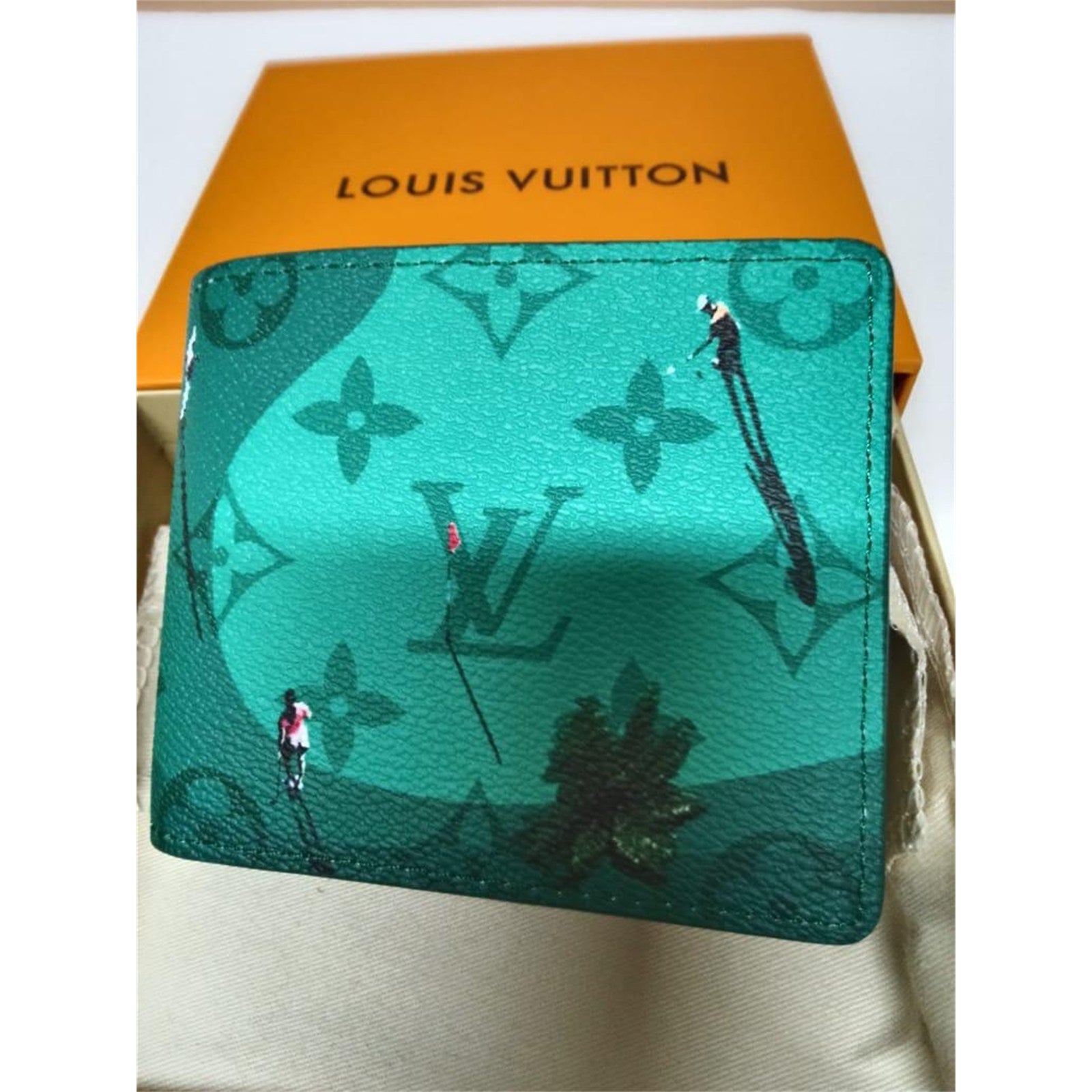 Louis Vuitton LV Golf Monogram Green Wallet Mens Bifold - photo 2