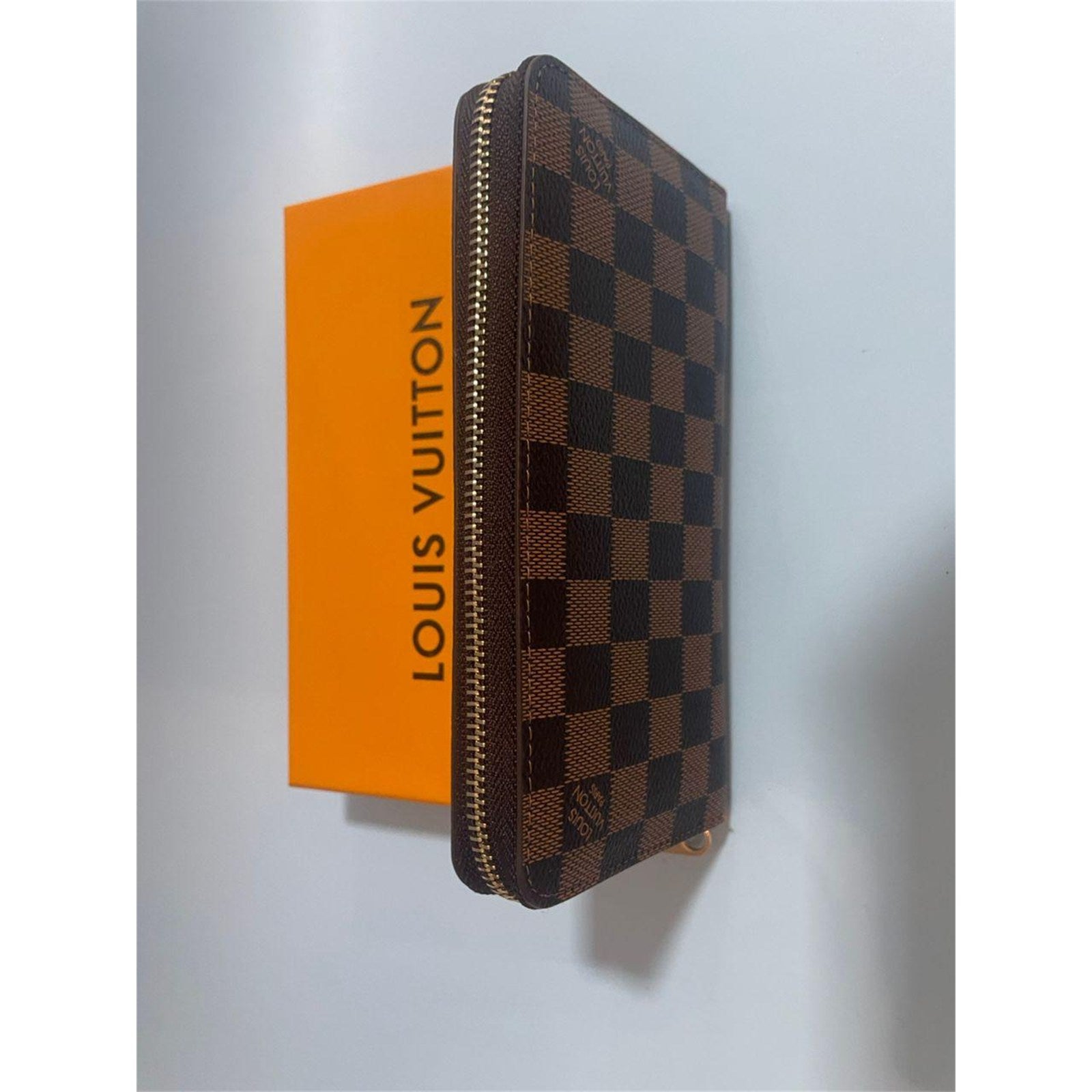 Louis Vuitton Damier Ebene Zippy Zip Around Long Wallet Purse Brown - photo 2