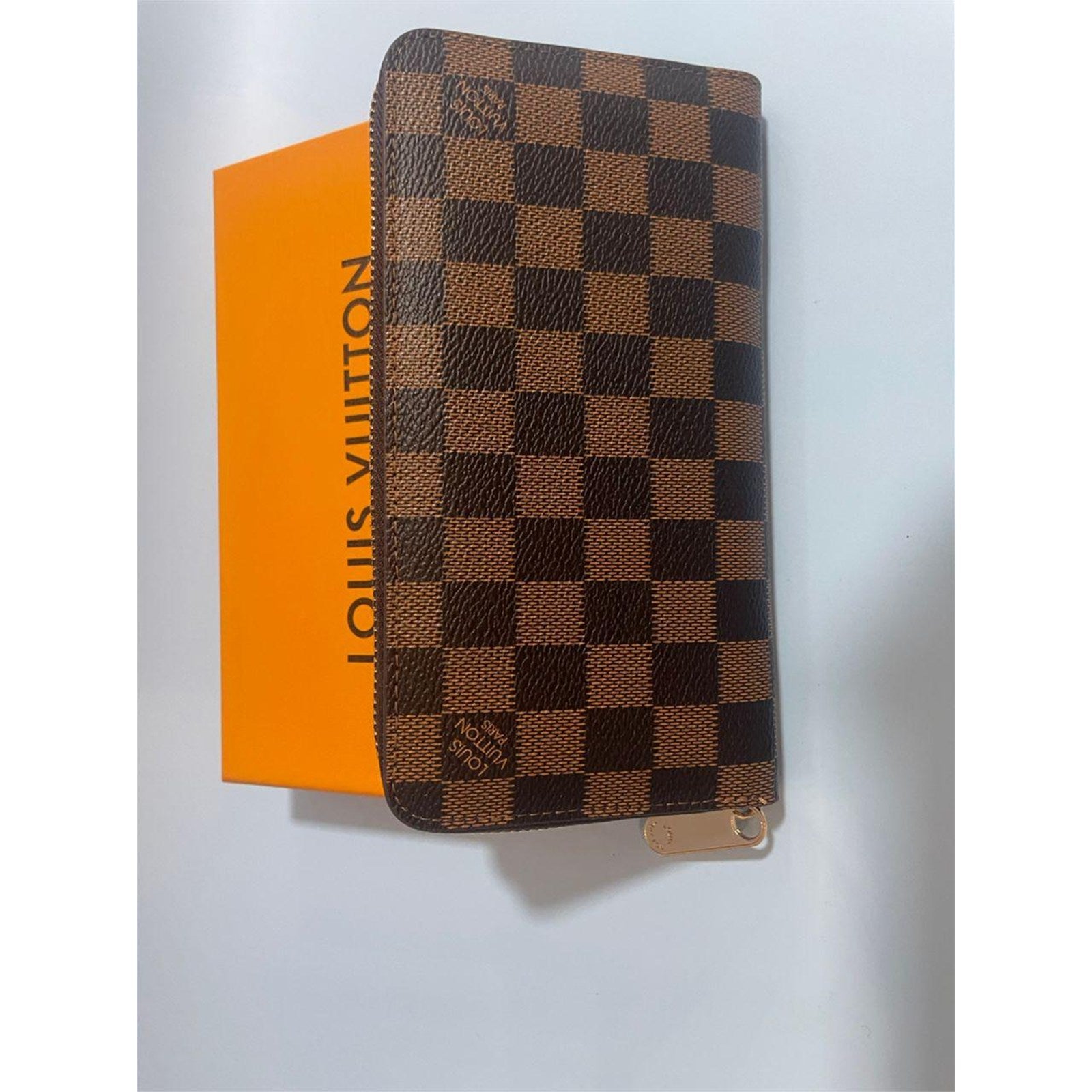 Louis Vuitton Damier Ebene Zippy Zip Around Long Wallet Purse Brown - photo 4
