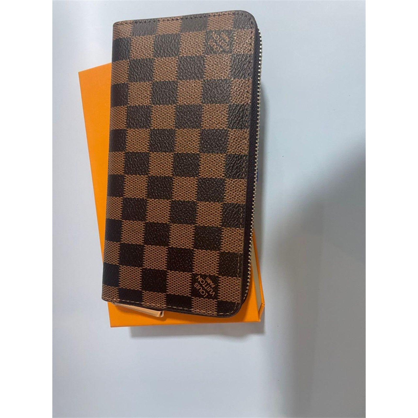 Louis Vuitton Damier Ebene Zippy Zip Around Long Wallet Purse Brown - photo 7