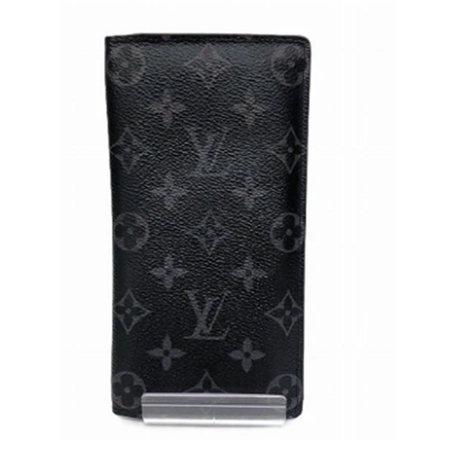 Louis Vuitton Monogram Eclipse Brazza Canvas Long Black Compact Wallet - photo 1