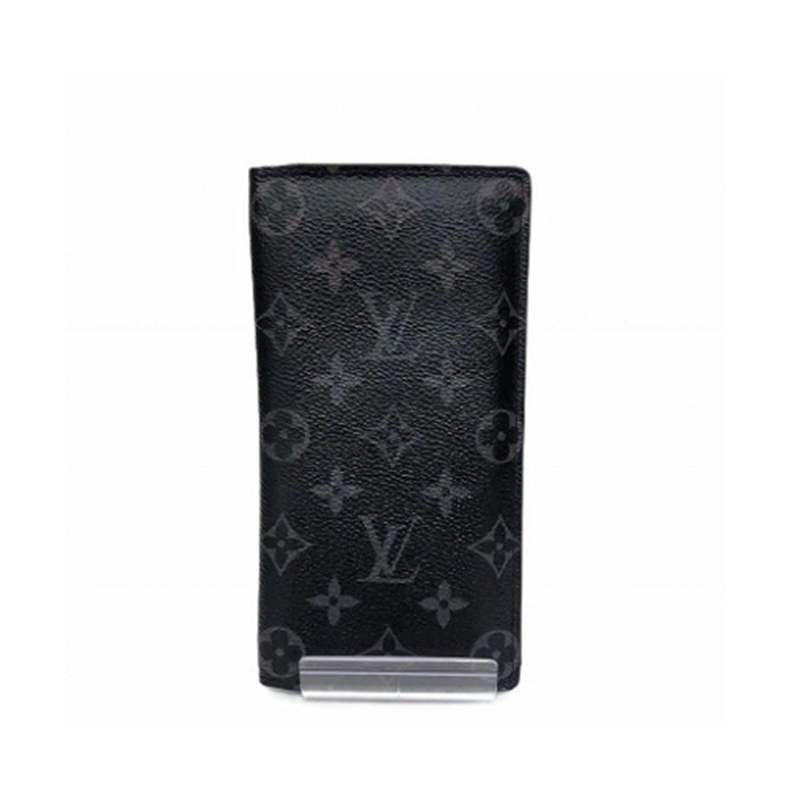 Louis Vuitton Monogram Eclipse Brazza Canvas Long Black Compact Wallet - photo 2
