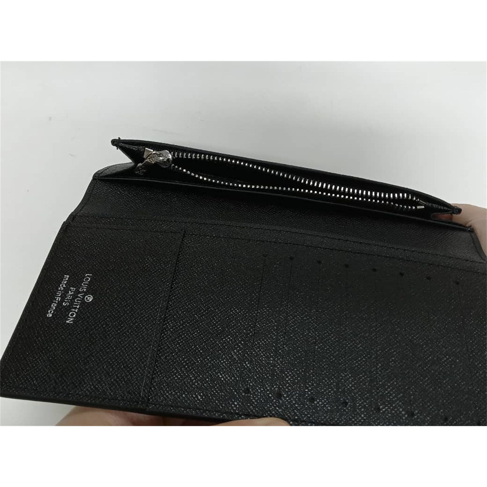 Louis Vuitton Monogram Eclipse Brazza Canvas Long Black Compact Wallet - photo 5