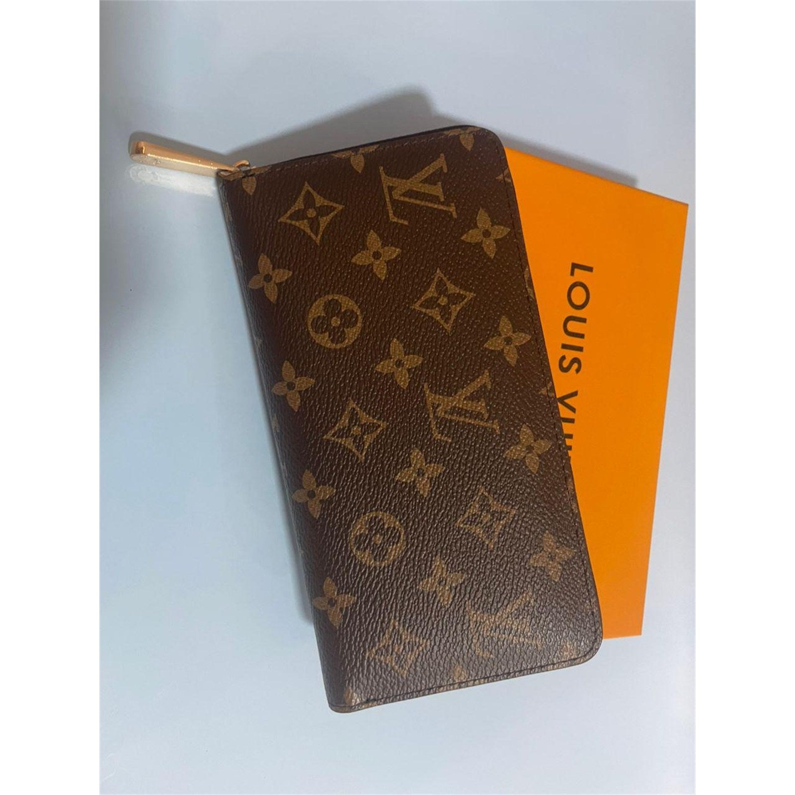 Louis Vuitton Monogram Zippy Wallet Zip Around Long Purse Brown - photo 1