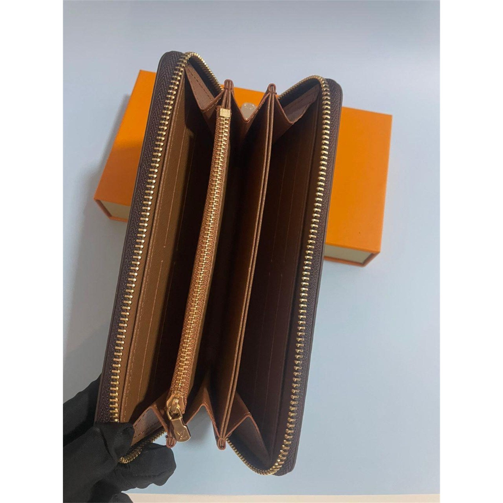 Louis Vuitton Monogram Zippy Wallet Zip Around Long Purse Brown - photo 6