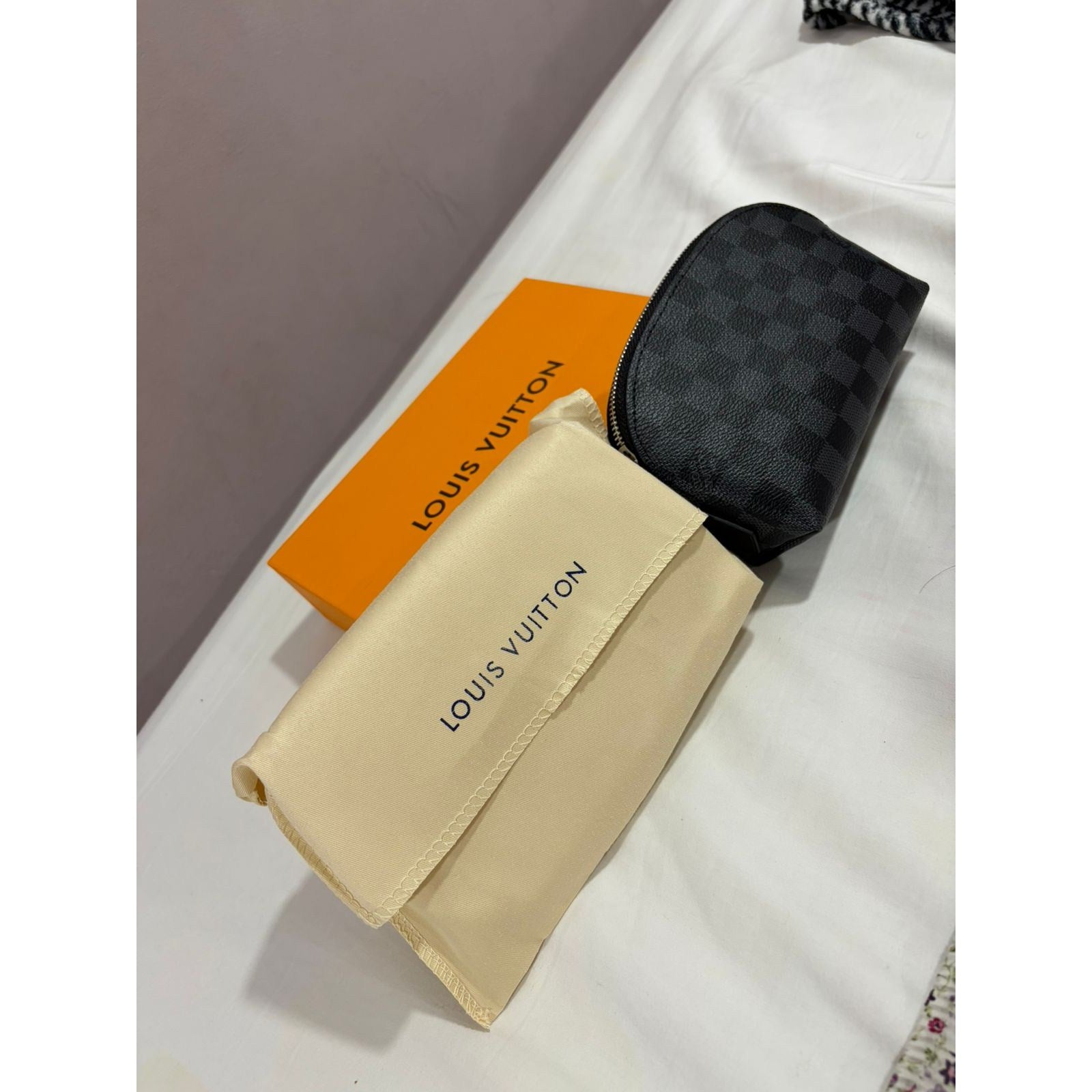 Louis Vuitton Damier Ebene Pochette Cosmetic PM Pouch - photo 6