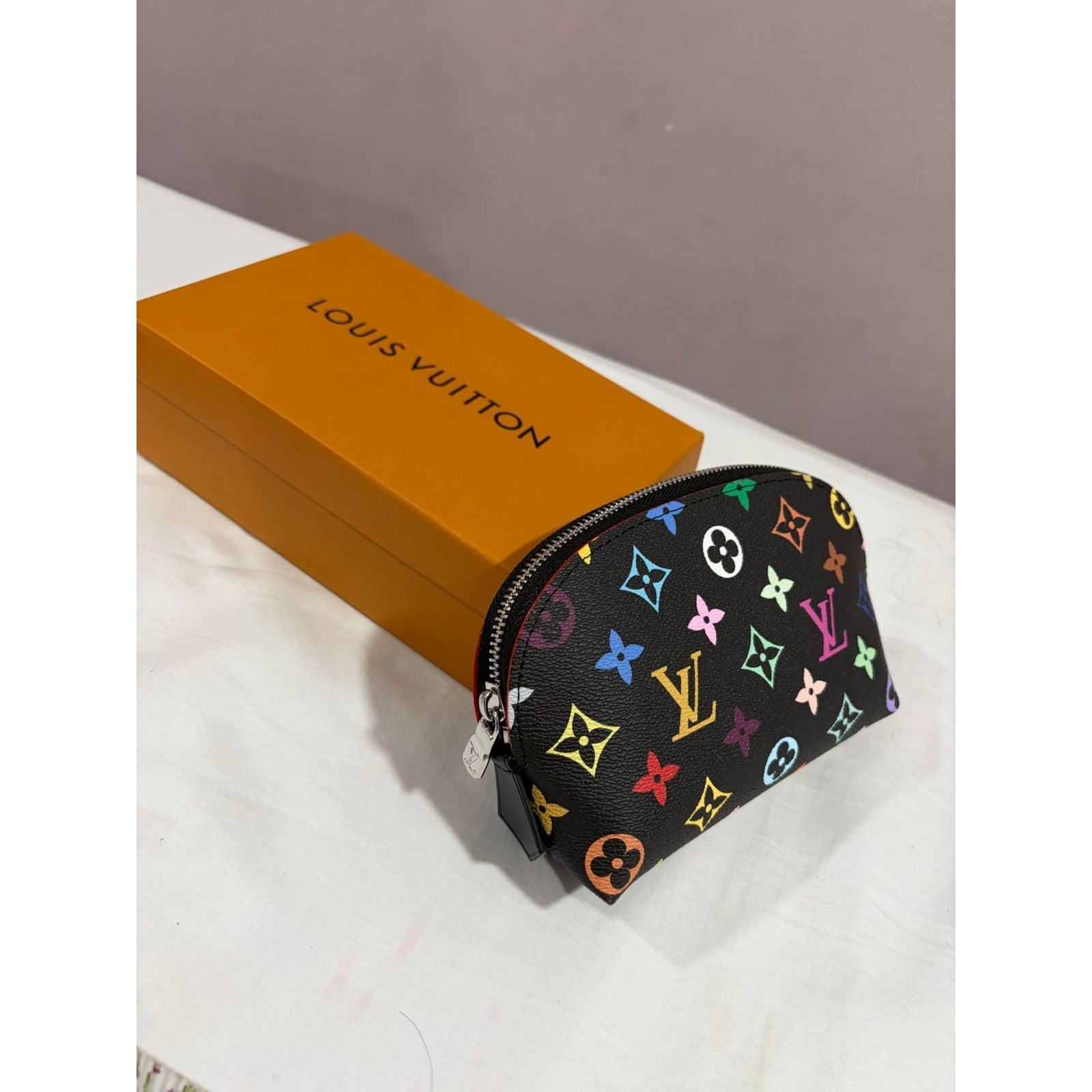 Louis Vuitton Monogram Multicolor Noir Pochette Cosmetic Pouch Bag - photo 3
