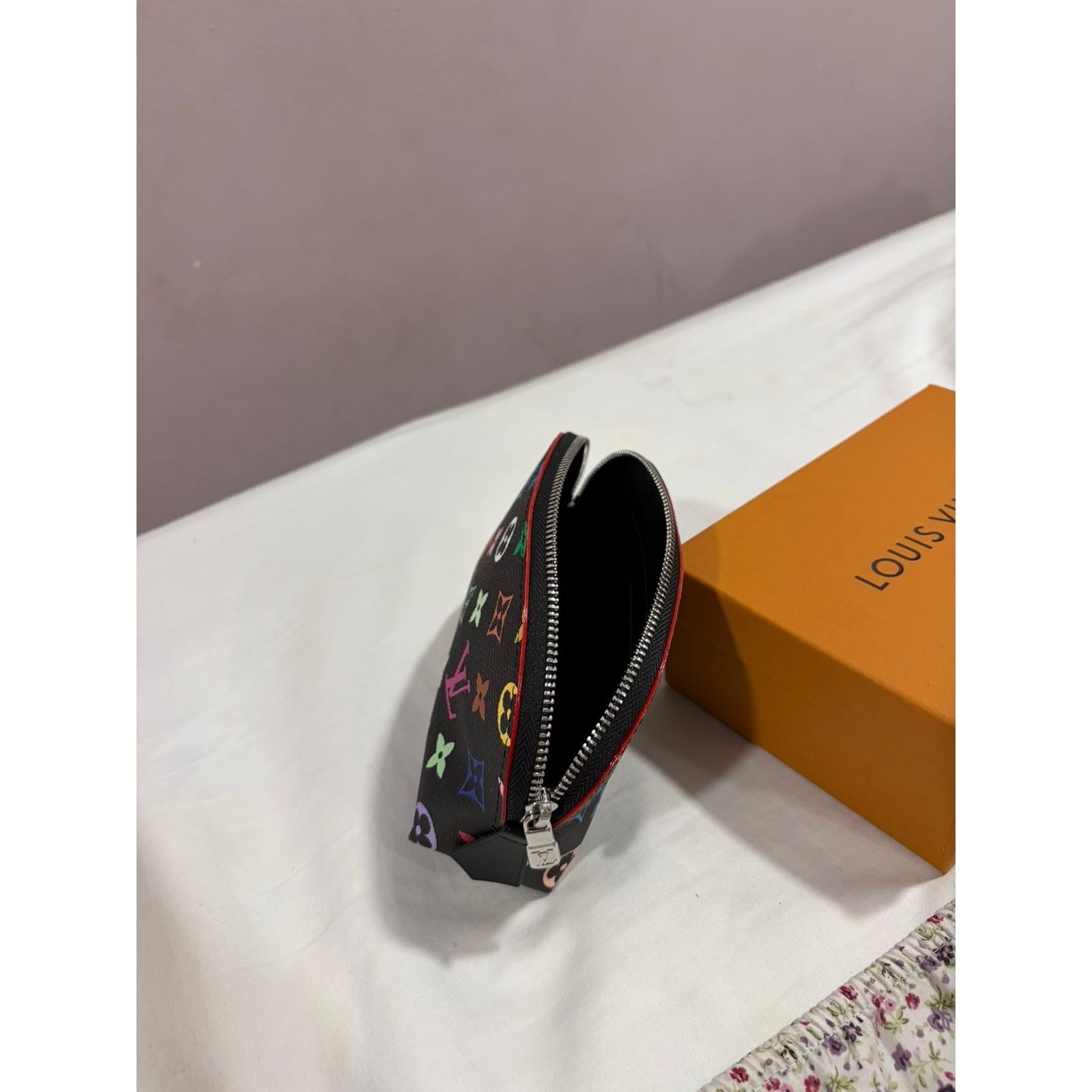 Louis Vuitton Monogram Multicolor Noir Pochette Cosmetic Pouch Bag - photo 4