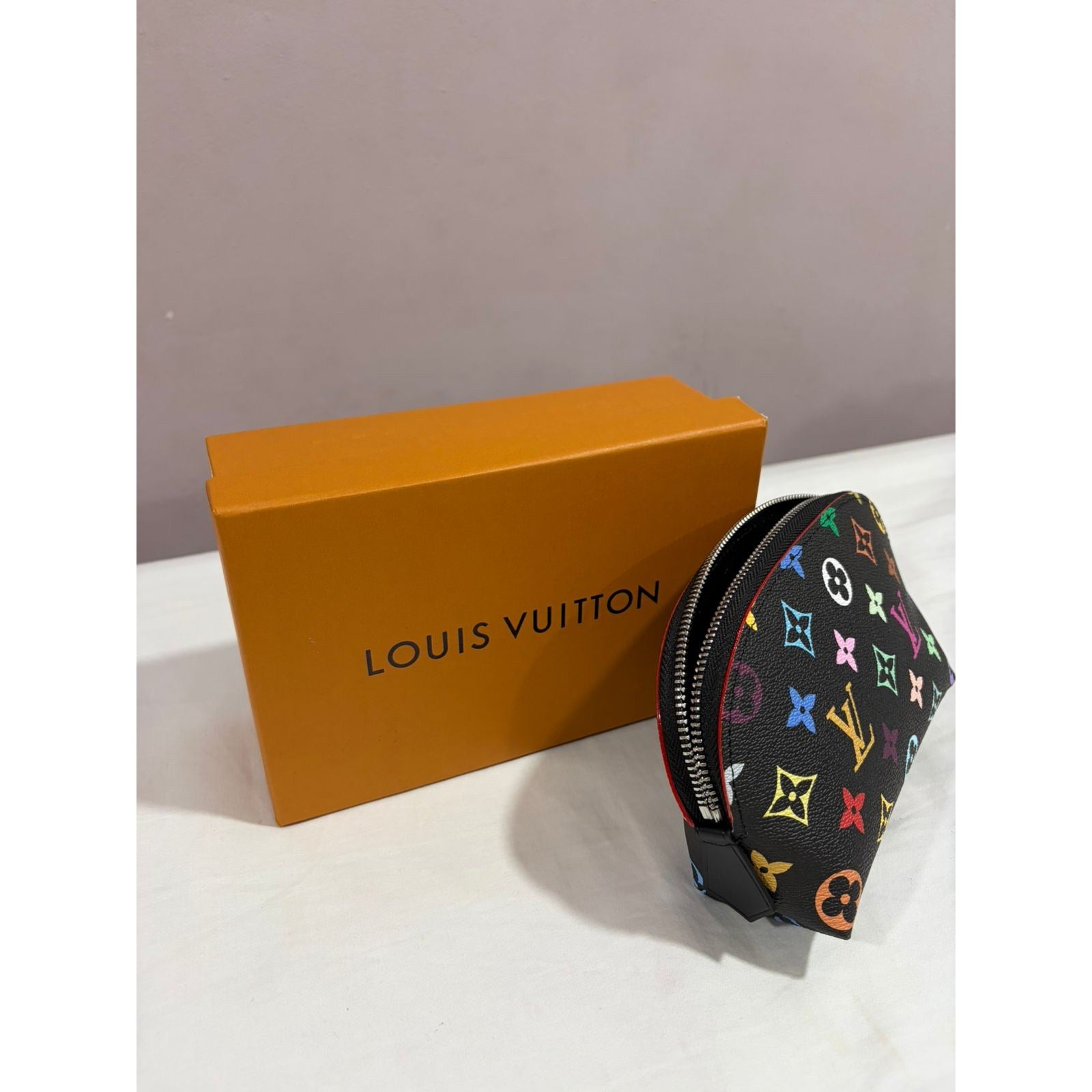Louis Vuitton Monogram Multicolor Noir Pochette Cosmetic Pouch Bag - photo 5