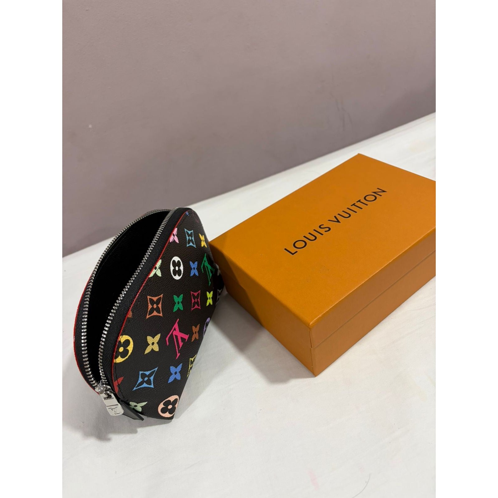 Louis Vuitton Monogram Multicolor Noir Pochette Cosmetic Pouch Bag - photo 6