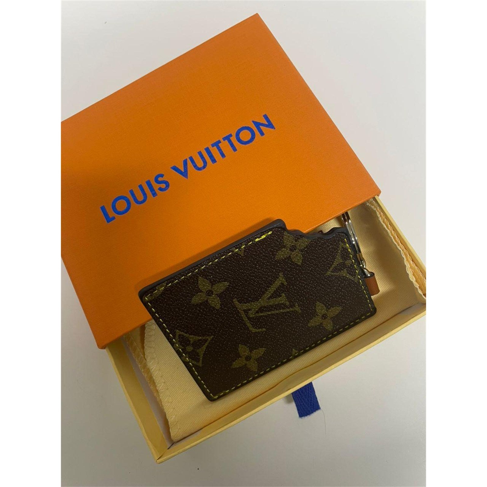 Louis Vuitton Chocolate Bar Key Holder / Bag Charm Keychain LV Monogram - photo 2