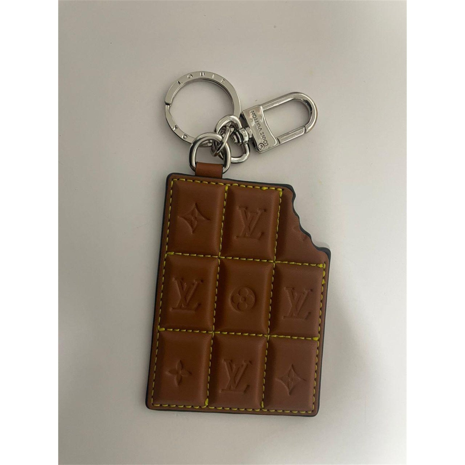 Louis Vuitton Chocolate Bar Key Holder / Bag Charm Keychain LV Monogram - photo 6