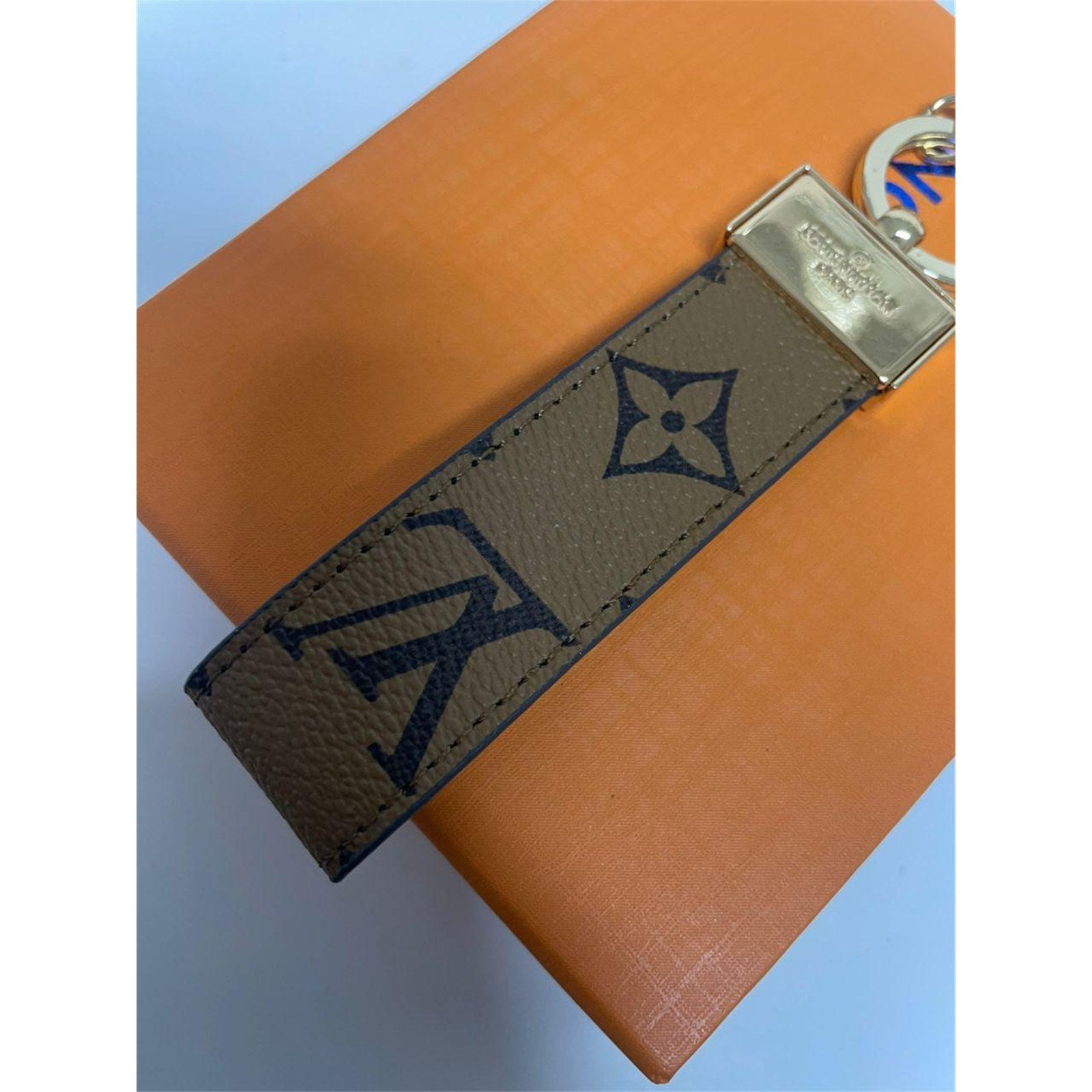 Louis Vuitton Dragonne Key Holder Key Chain LV Reverse Monogram Brown + Dust Bag - photo 5