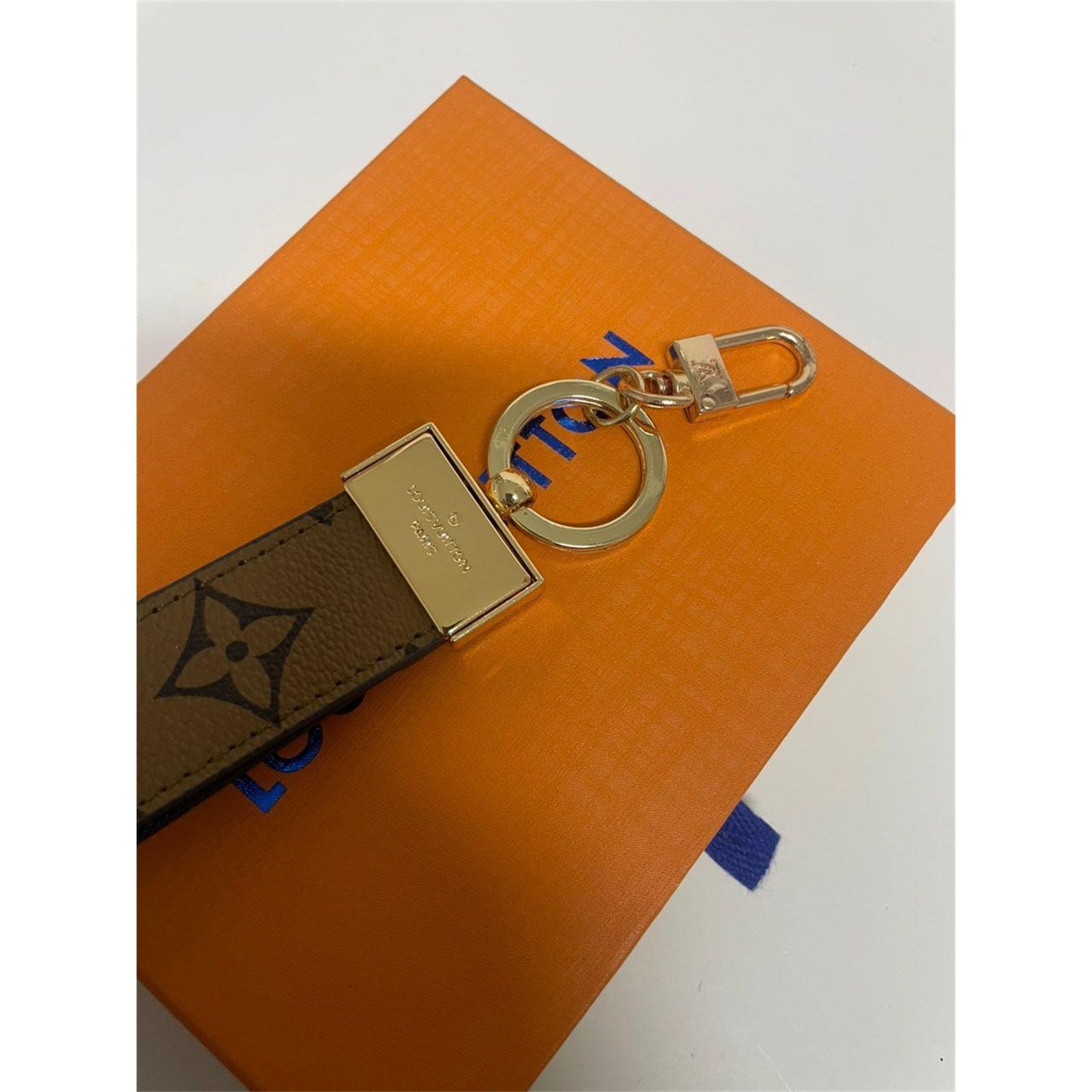 Louis Vuitton Dragonne Key Holder Key Chain LV Reverse Monogram Brown + Dust Bag - photo 7