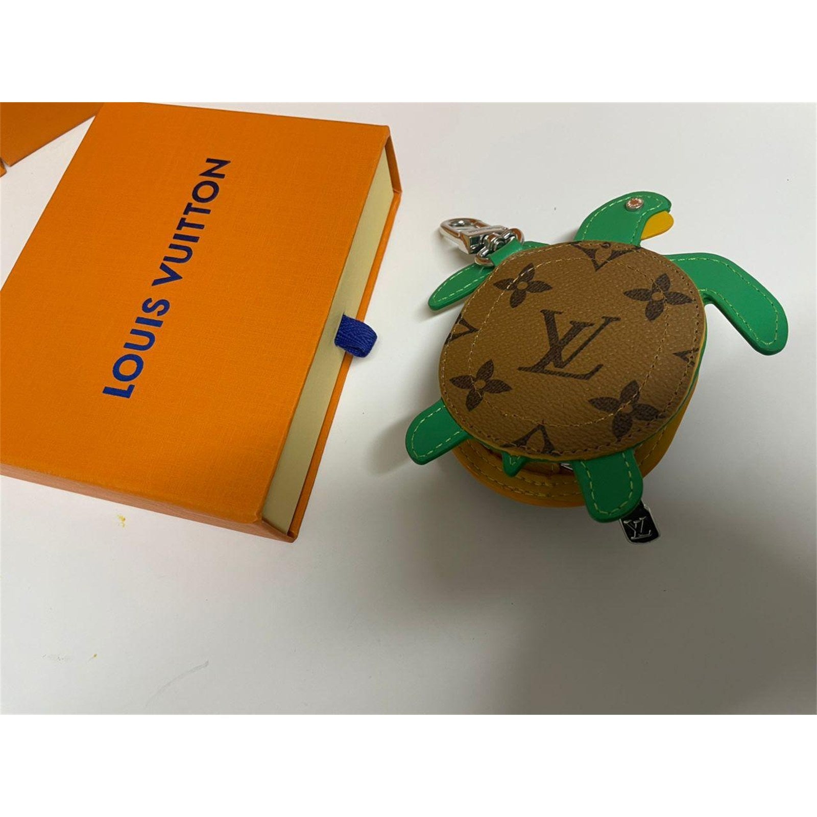 Louis Vuitton Monogram Green Turtle Mini Pouch Keychain Bag Charm - photo 3