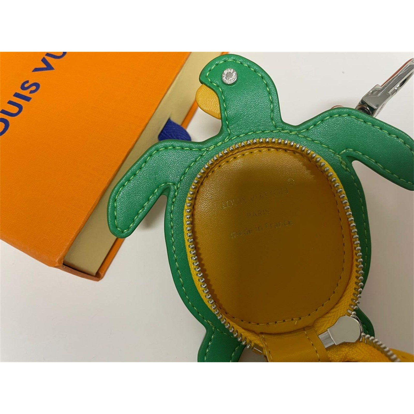 Louis Vuitton Monogram Green Turtle Mini Pouch Keychain Bag Charm - photo 6