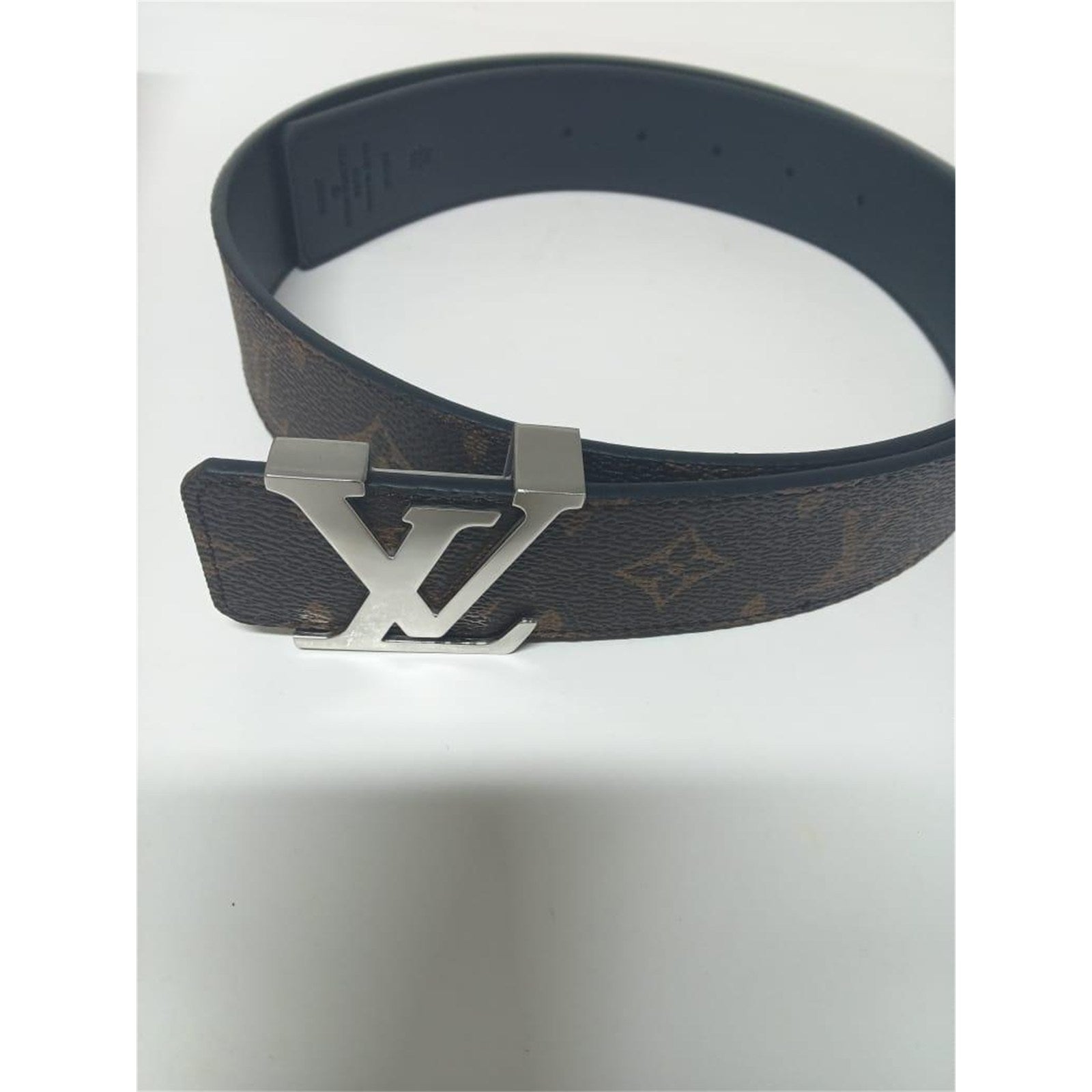 Louis Vuitton Matte Brown Belt Size 95/38 Sliver Buckle - photo 5