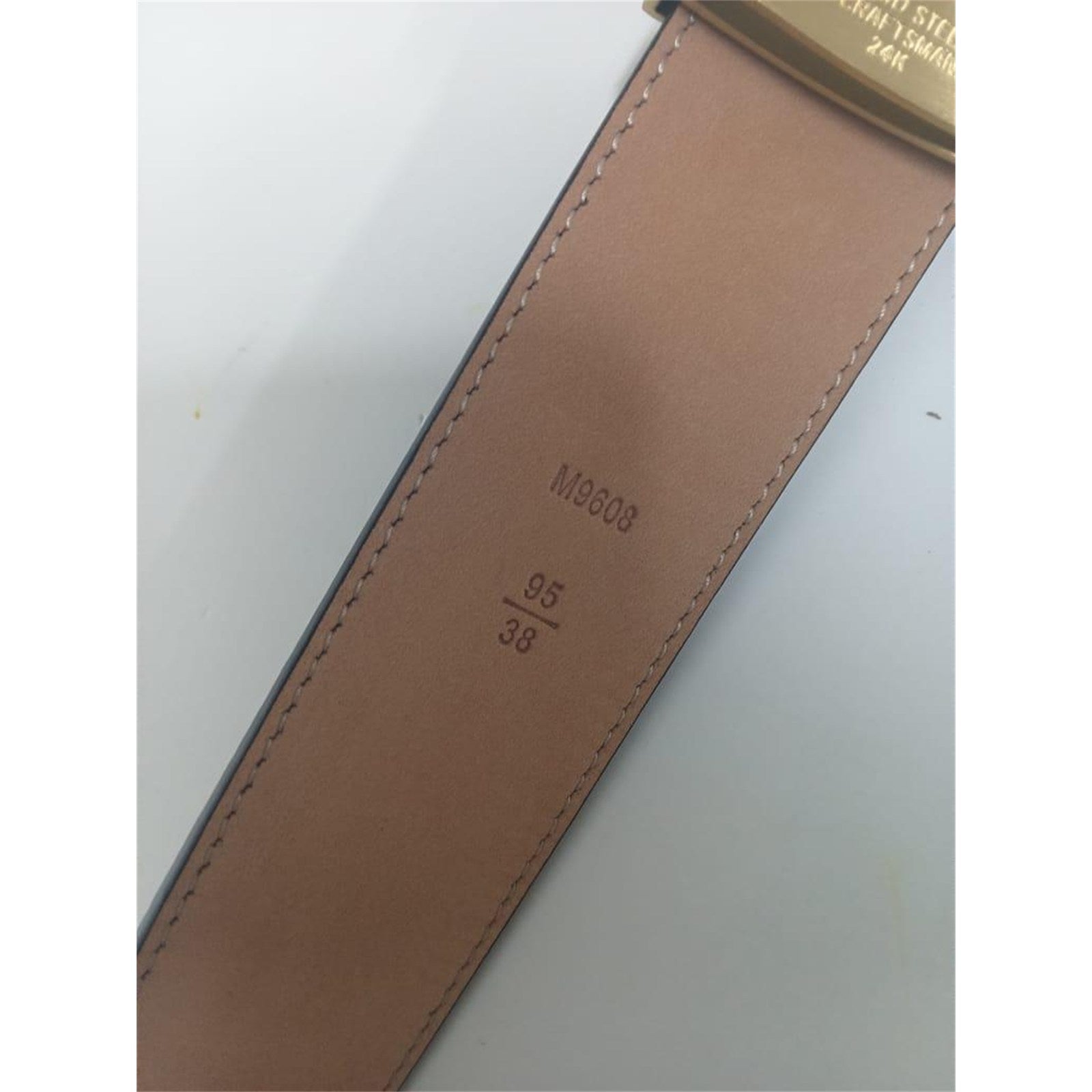 Louis Vuitton Monogram Brown 40mm Belt with Gold Buckle- Size 95/38 with Box - photo 6