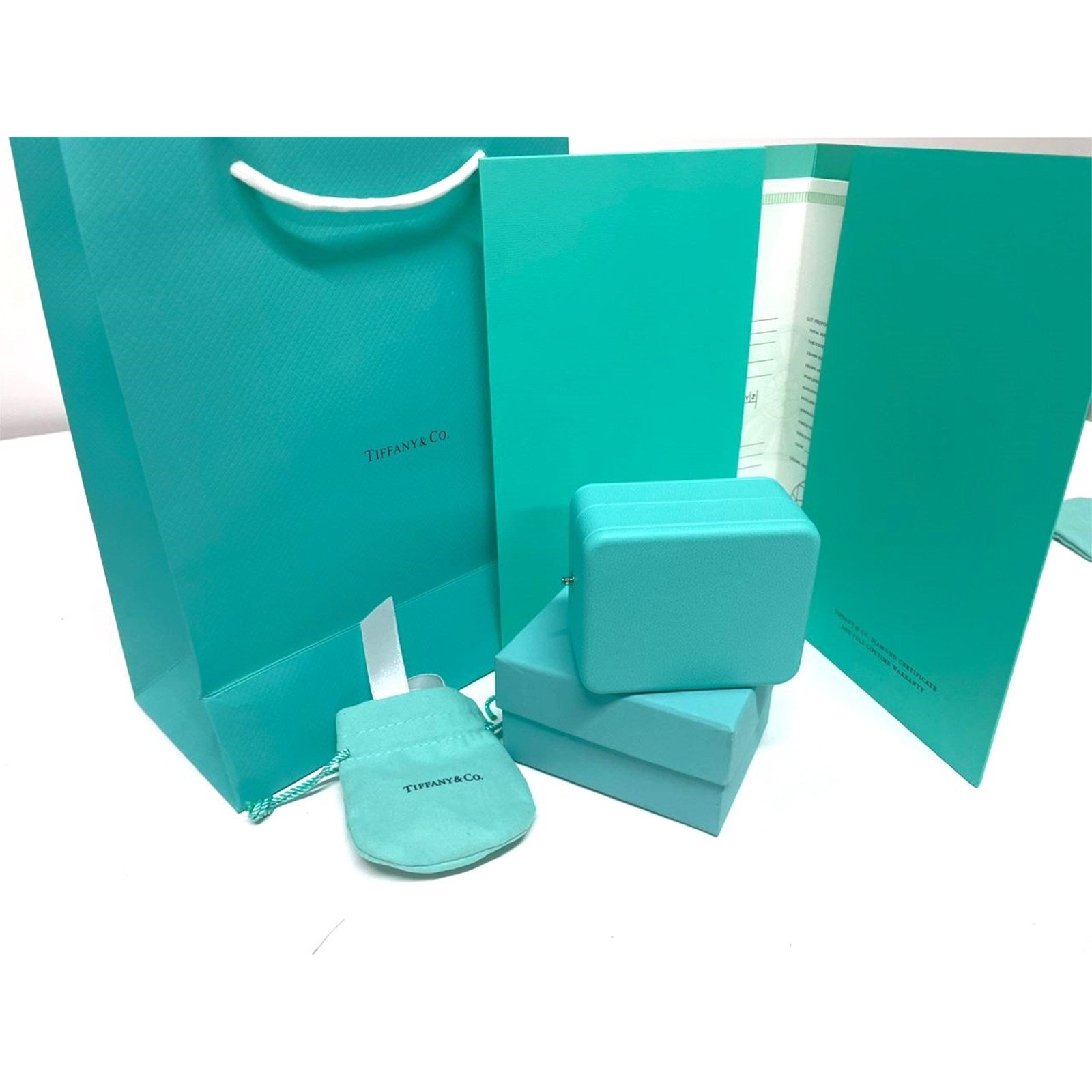 Tiffany & Co. Blue Leather Presentation Necklace Gift Box, Case, and Bag - photo 2