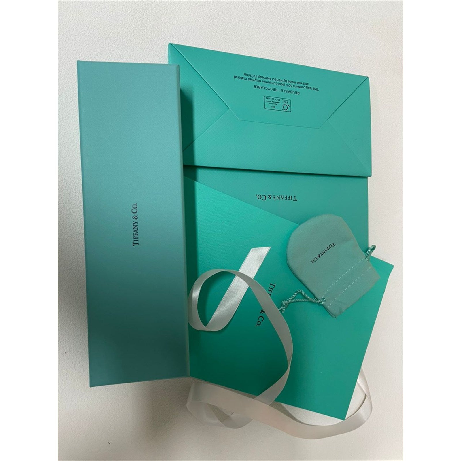 Tiffany & Co. Engagement Blue Leather Bracelet Empty Box Case - photo 5
