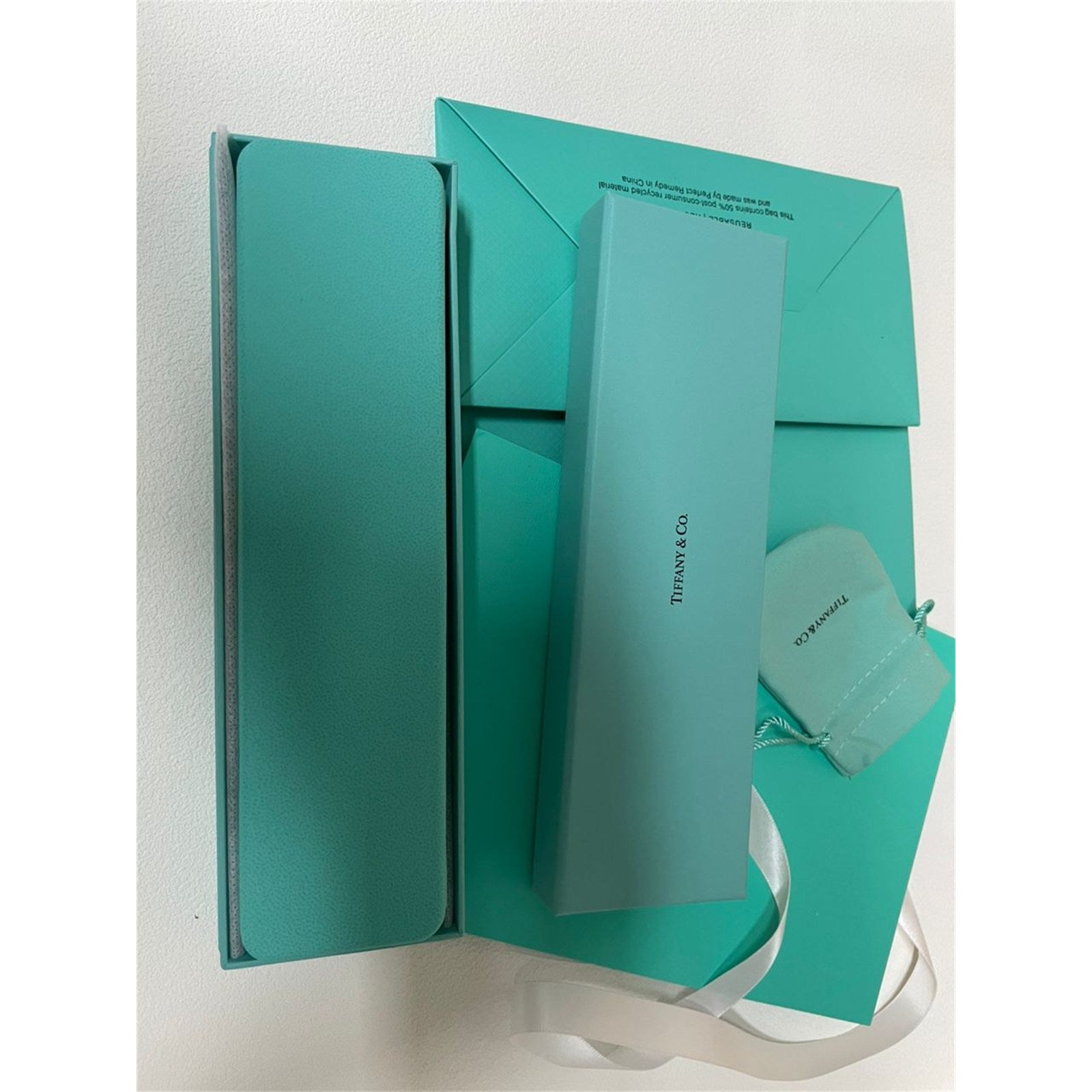 Tiffany & Co. Engagement Blue Leather Bracelet Empty Box Case - photo 6